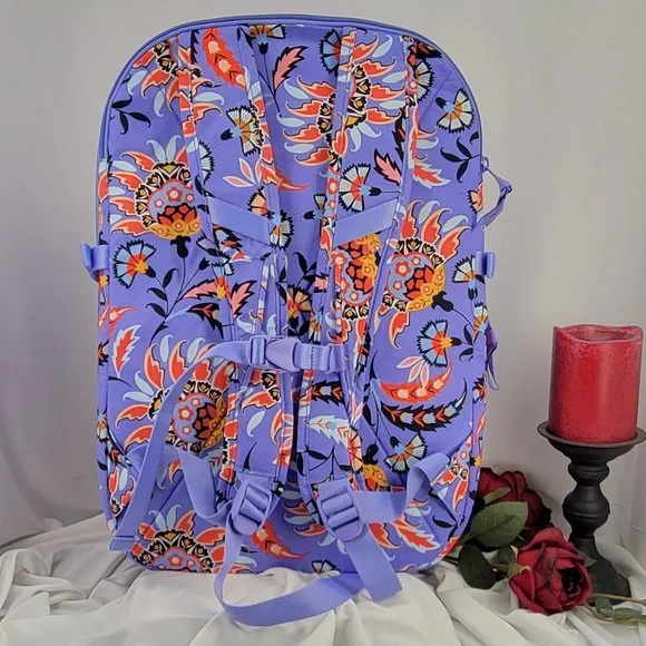 Vera Bradley Essential Expandable Backpack in Mural Garden - Picture 2 of 4